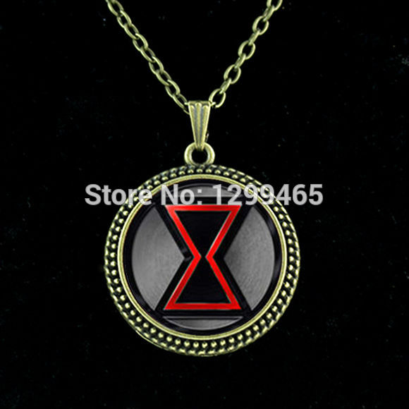 006 Black Widow Emblem Necklace, Black Widow Pendant, Perfect gift1
