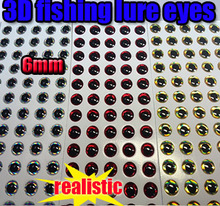 2015new 3D Fishing Lure Eyes Fly Tying three kinds color  size:6MM quantity:500pcs/lot