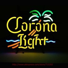 Corona Light Beer Neon Bulbs Palm Tree Neon Sign Real Glass Tube Handcrafted Recreation Windows Garage Advertise Guarantee 17×14