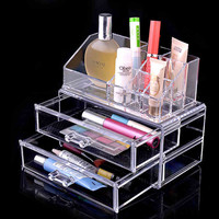 New Design Acrylic Cosmetic Organizer Drawer Makeup Case Storage Insert Holder Box For Lipstick Jewelry Earing 3 Drawers