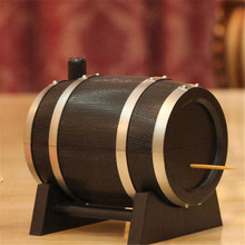 Wine Barrel Plastic Automatic Toothpick Holder Box Toothpick Storage Container Toothpick Dispenser Kitchen Accessories