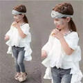 Hot Baby Girls Ruffle Runway Dresses Kids Girl Cotton Flare half Sleeve Dress Girl Princess Dress