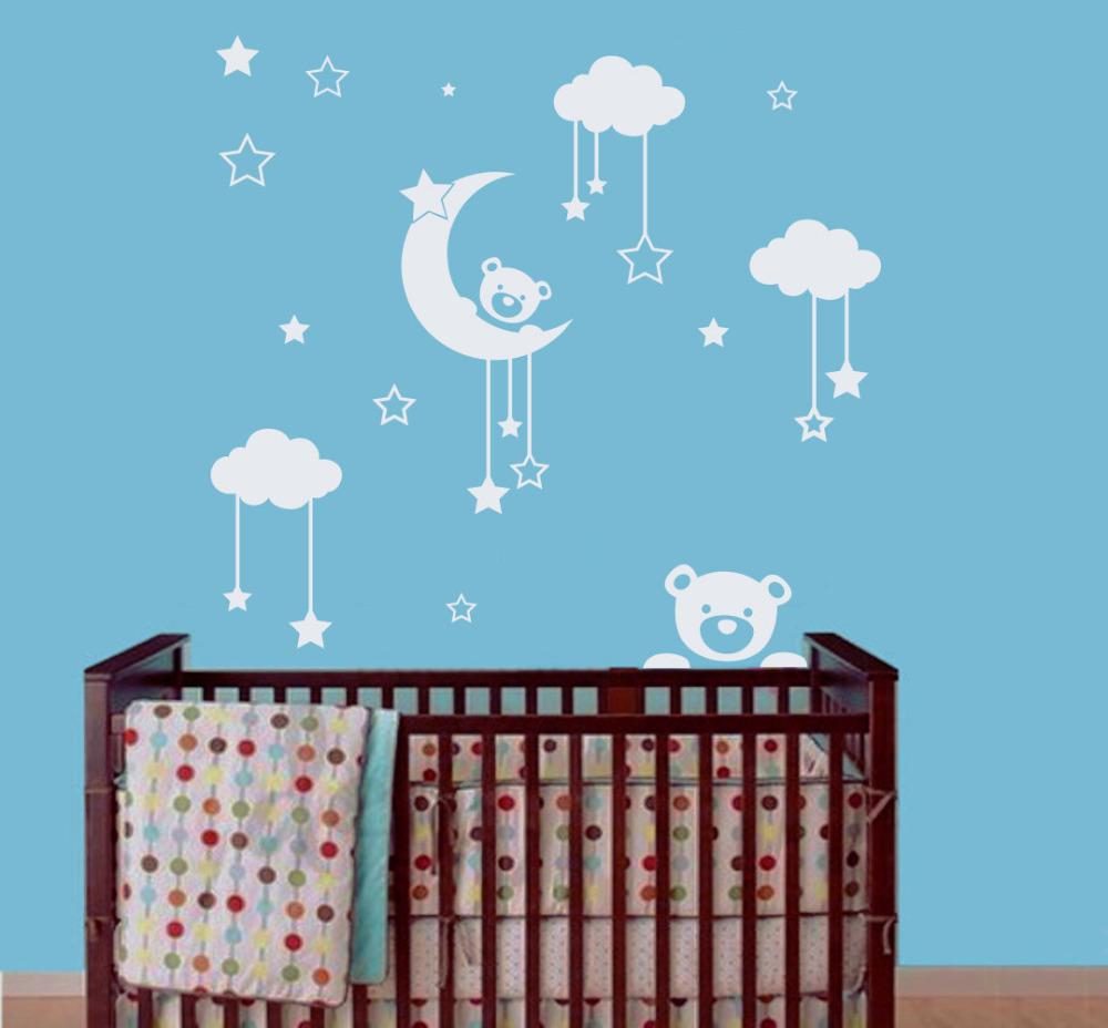 Nursery Wall Art Decals Inarace Teddy Bear Wall Decals For Nursery Color The Walls Of Your House