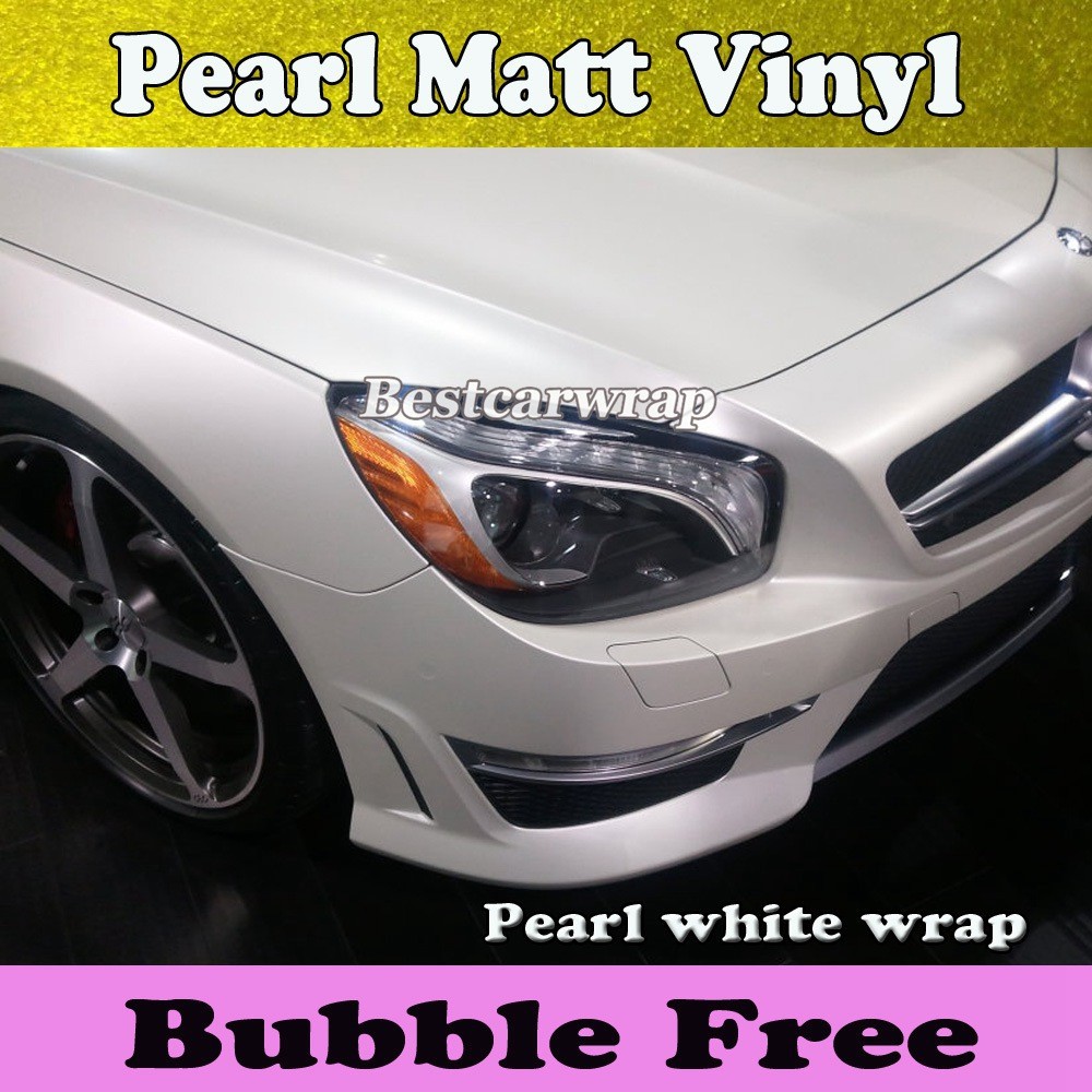 pearl white matt vinyl wrap film pearl matte Foile 3m pearl vehicle graphics sheets (13)