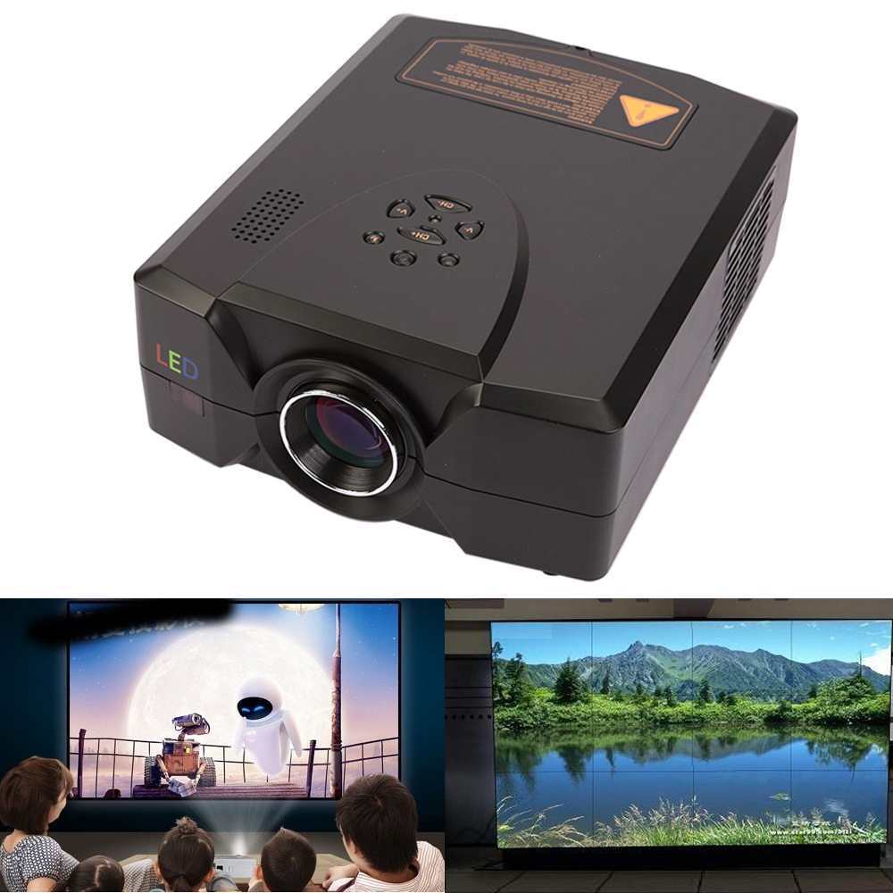 1080P LED PROJECTOR LCD MULTIMEDIA 2 SPEAKERS AUDIO VISUAL HOME THEATER
