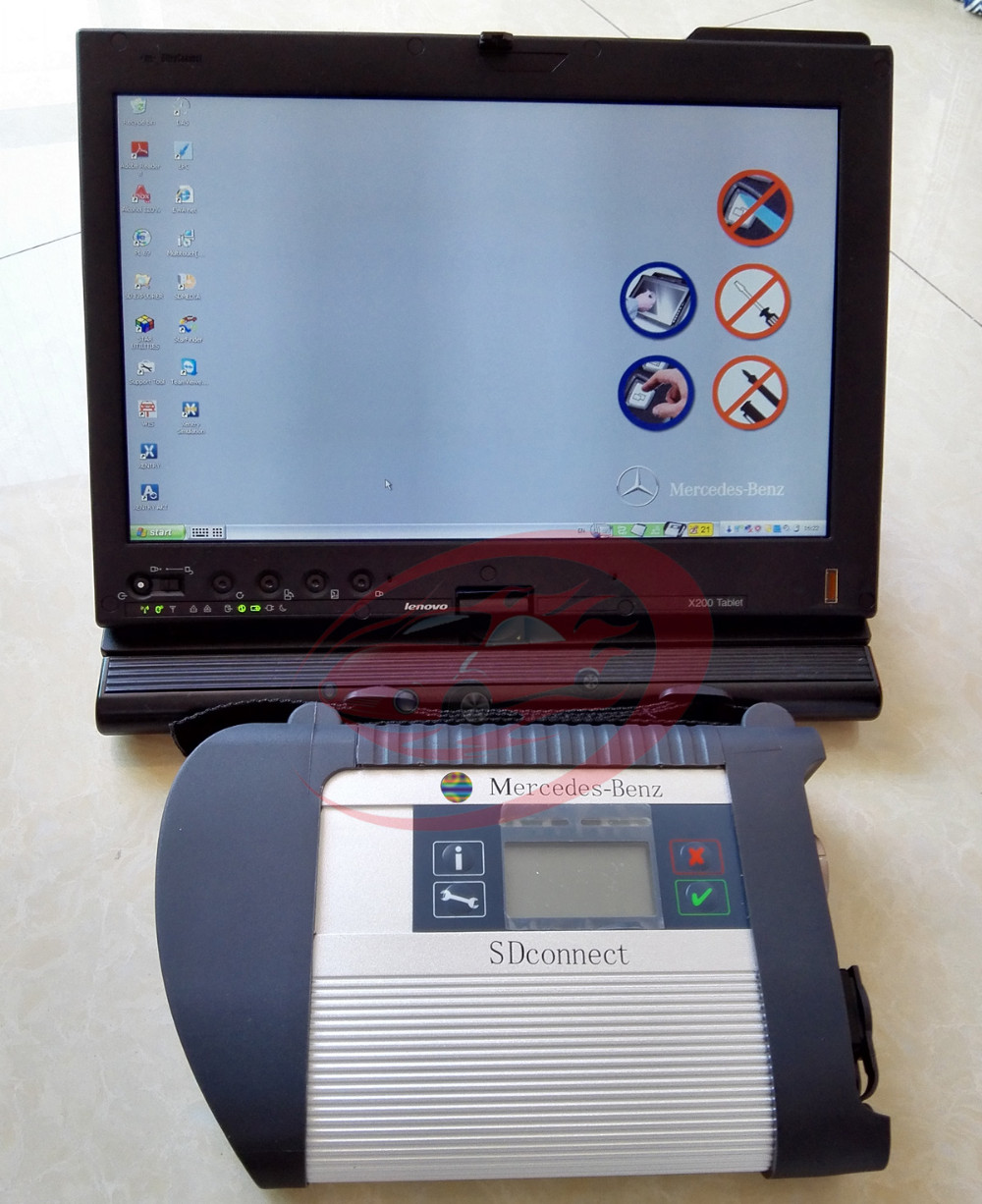 mb star c4 with x200 laptop