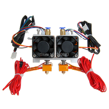 Free Shipping Dual Nozzle MK8 Extruder E3d Nozzle 0.3mm for Reprap 3D Printer 1.75mm Filament