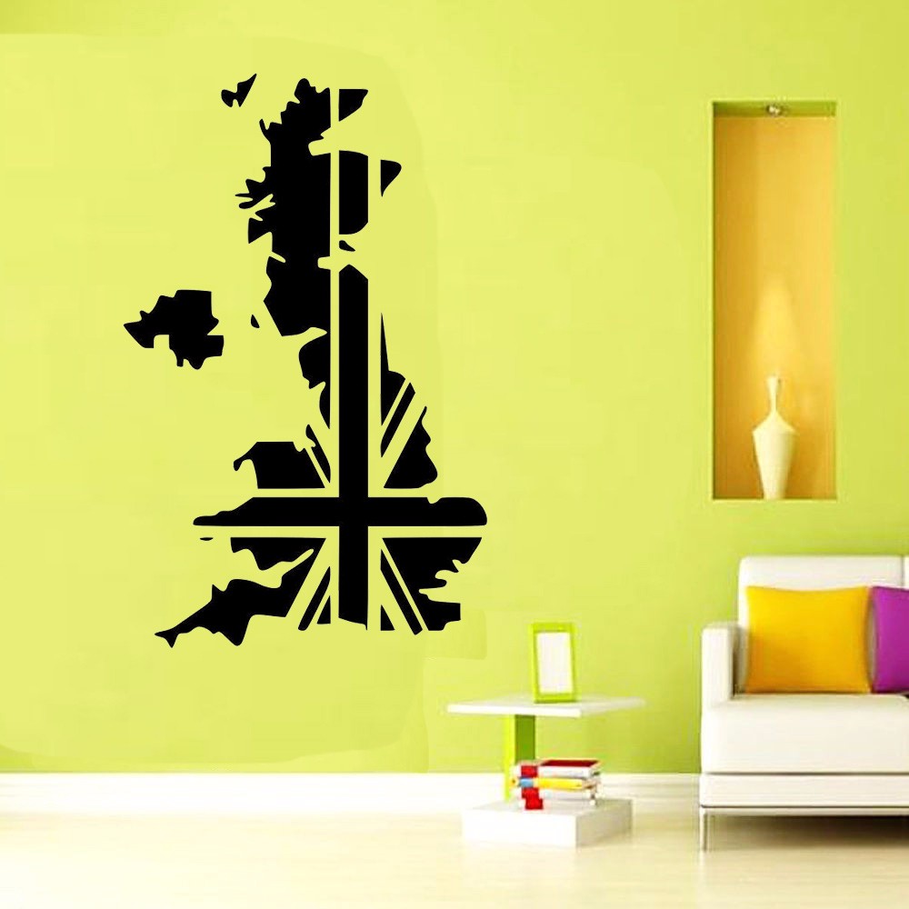 UK Map Regions England Wall Sticker WS-45565 
