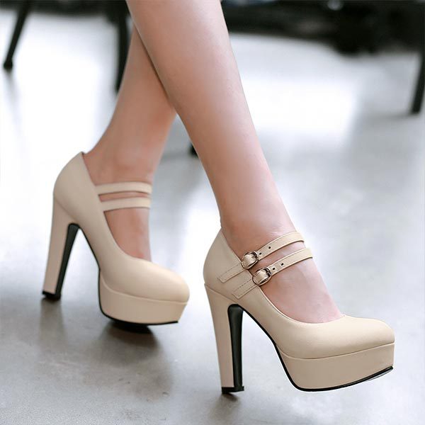 Гаджет  High quality thick heels 2015 New fashion work single shoes OL platform high heels women pumps ladies dress shoes V758 None Обувь