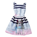 6 To 12 Years Sleeveless Children s Girl Print Dress Brand Clothes Cartton Pattern Summer Cool