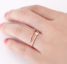 2015 Gold Silver Rose Gold Fine Jewelry Brass Adjustable Tiny Arrow Rings Vintage Gold Plated Ring