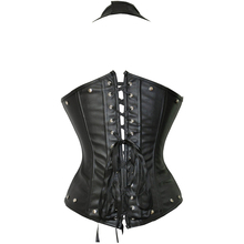 FULL SPIRAL STEEL BONE FAUX LEATHER SUMMER NEW STYLE SEXY WOMEN SHAPER OVERBUST NAIL METALLIC STEAMPUNK