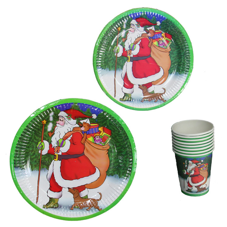 christmas party supplies santa paper tableware set paper christmas party supplies santa paper tableware set paper