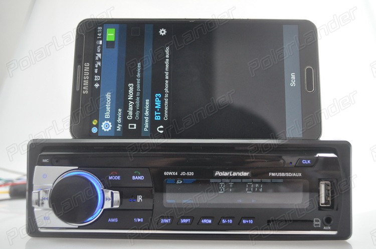 2015 New bluetooth car radio player car stereo 12V mp3 car audio Support Bluetooth SD Card