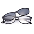 Gmei Optical 1613 Urltra Light TR90 Eyeglasses Frame with Polarized Clip on Sunshades for Women and