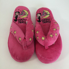 Woman Footwear Winter Indoor House Shoes SPA Thong Sandal Fleece Polka Dot/Star Flip Flop Slippers 3 Sizes Fit Eu 35-40