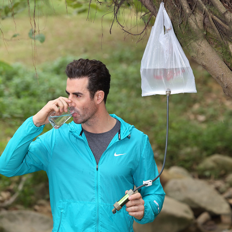 water filter system with 2000 Liters filtration capacity for outdoor sport camping emergency survival tool