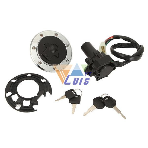Motorcycle ignition switch +fuel gas cap+ seat lock key set (15)
