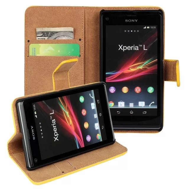 2014 New Luxury Wallet Leather Flip Case For Sony Xperia L S36H C2104 C2105 Mobile Phone Bags With Card Holder&Stand 2014 New Luxury Wallet Leather Flip Case For Sony Xperia L S36H C2104 C2105 Mobile Phone Bags With Card Holder&Stand