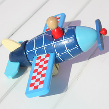 Magnetic removable magnetic model airplane helicopter rockets hands puzzle wooden toys for child early learning toy WJ-139
