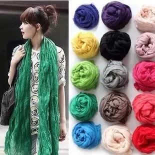 Winter American and Europe hottest women fashion solid cotton voile scarves warm soft silk scarf shawl