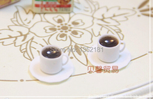 1:12 Cute MINI Dollhouse Miniature kitchen drink Coffee cup mugs and plates