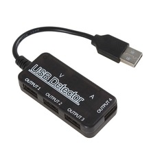 Wlx-168 DC 3.5 – 5.5 V 0-5A puertos de salida USB Hub Detector de voltaje de corriente