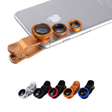 3 In 1 Mobile Phone Macro Fish Eye Lens Universal Wide Camera Lenses for iPhone 4 4S 5 5C 5S 6 Plus Samsung Galaxy S3 S5 Note 4