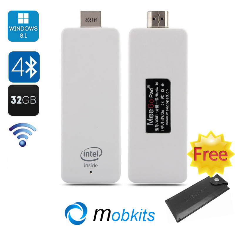 Original MEEGOPAD T01 Mini PC Windows 8.1 Quad-Core Intel Atom TV Stick HDMI 2GB / 32GB TV Player Win Dongle Wifi and Bluetooth