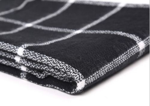 New Lady Women Blanket black white Plaid Cozy Checked Tartan Scarf Wraps shawl 