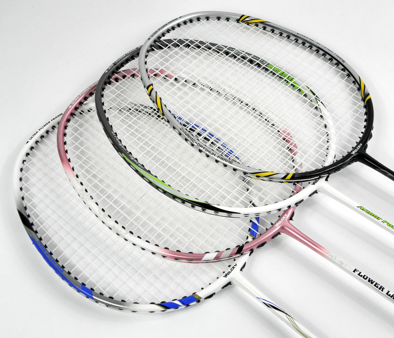 2 Piece Line Badminton Racket Movement Eight Color Graphite Badminton