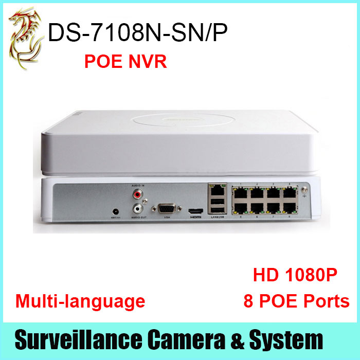 NVR POE 8CH DS 7108N SN P HD 1080P NVR Recorder