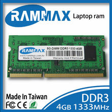 New sealed Laptop Ram Memory 1x4GB DDR3 SO-DIMM 1333Mhz PC3-10600/1.5v 204-pin/ CL11/high compatible with all brand motherboards