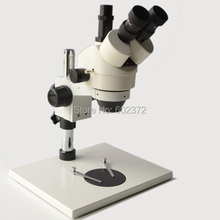 Envío gratis! 7x-45x! Trinocular microscopio de inspección con Super grande de soporte