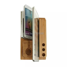 Environmental Bamboo Design For Apple Watch Charging Stand Bracket Docking Station Phone Holder For iPhone For