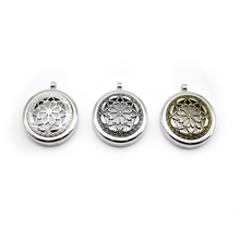 1pcs Stailess Steel Locket Necklace Essential Oil Diffuser Lockets Aromatherapy Jewelry Necklace With 70cm Chain BXG