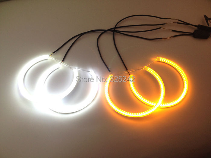 Switchback LED Angel Eyes Halo Rings Kit For BMW E46 Non projector(25)