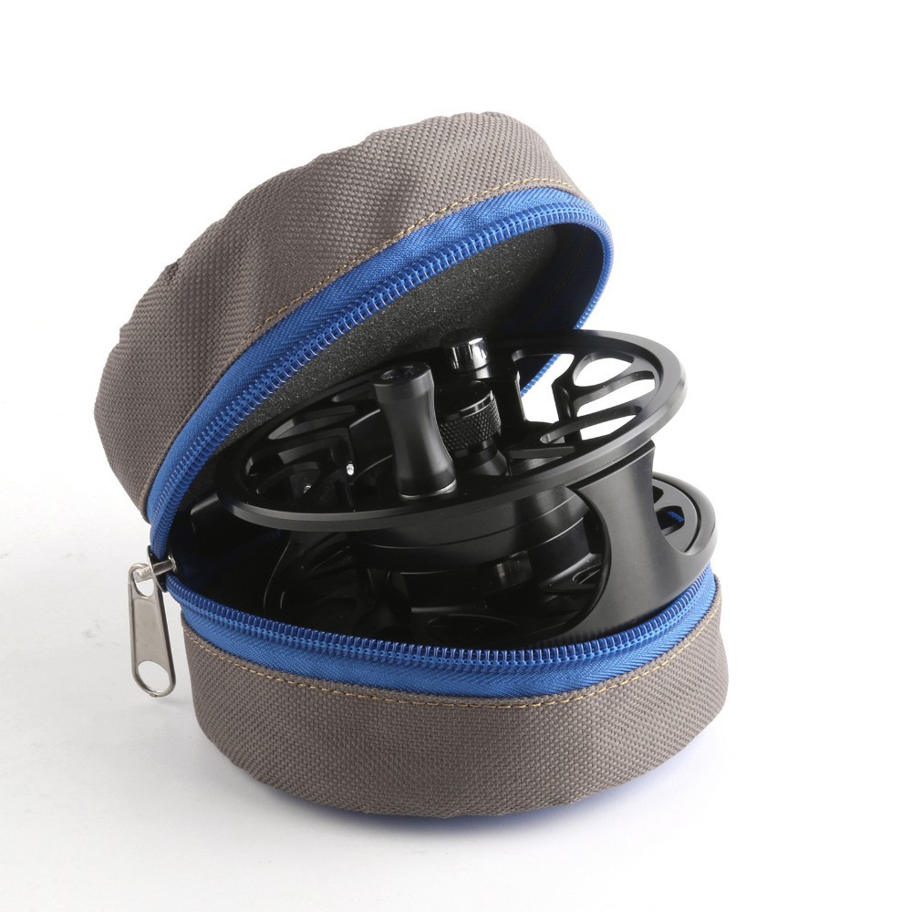 Free Shipping 2pc/lot zip neoprene fly reel bag, protective fly reel