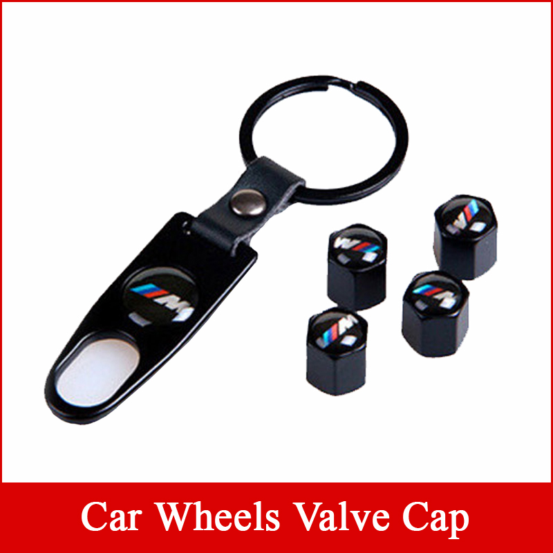 Гаджет  1pcs Black wrench Key Chain Ring + 4pcs Car Wheel Airtight Tyre Tire Valve Caps fits for BMW e46 e39 e36 e90 e60 e30 x5 None Автомобили и Мотоциклы