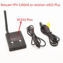 2016 New Boscam RC832 FPV 5.8 Г 5.8 ГГц 32 Каналов Плюс беспроводной rc Приемник С A/V и Силовые Кабели Для dji gopro fpv монитор
