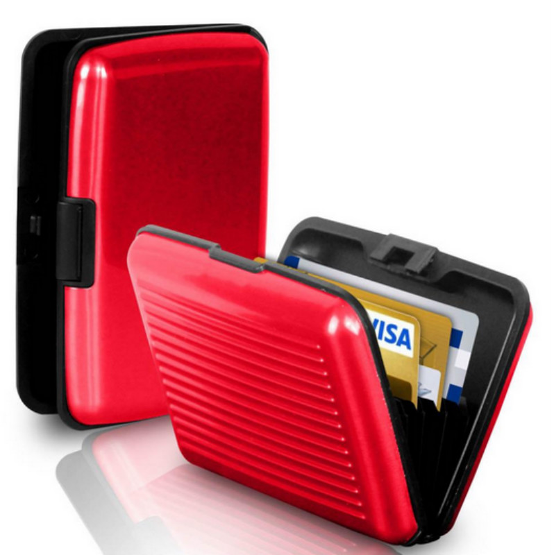 Bisnis tahan  pemegang dompet kartu kredit id, logam  kasus  untuk pria wanita 8 warna