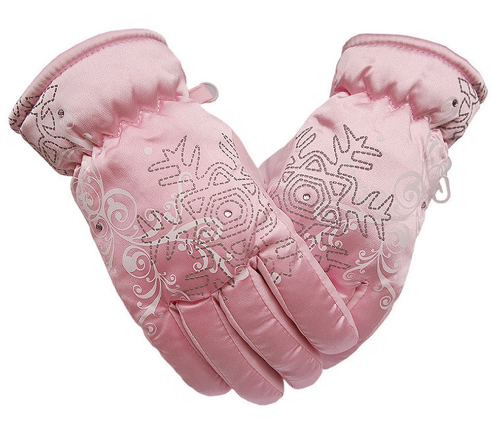 Fashion Winter Gloves Windbreak Skid Children Gloves Thicken Wearproof Skiing Kids Mittens 2 Style Girls BOYS 20/22-9/10CM#LN
