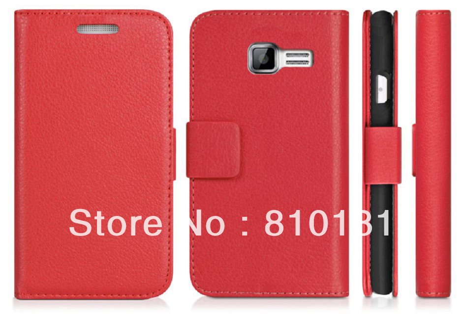 10pcs/lot Free Shipping Brand New for Samsung Galaxy Star Pro S7260 S7262 High quality Lychee Leather Wallet case
