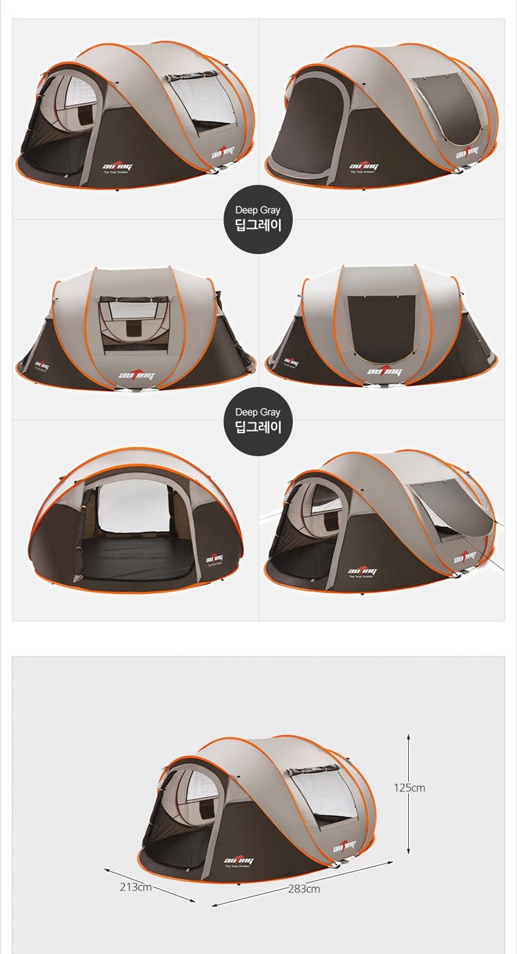 Wholesale Super Automatic 5 6 People Korean Brand Throwing Up Large Family Tent Second Open Tent