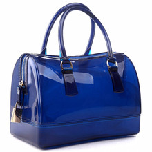 Woman bag New 2016 Brand fashion Handbag Silicone jelly bag Boutique tote candy transparent noble feminina bag Casual Clutch Hot