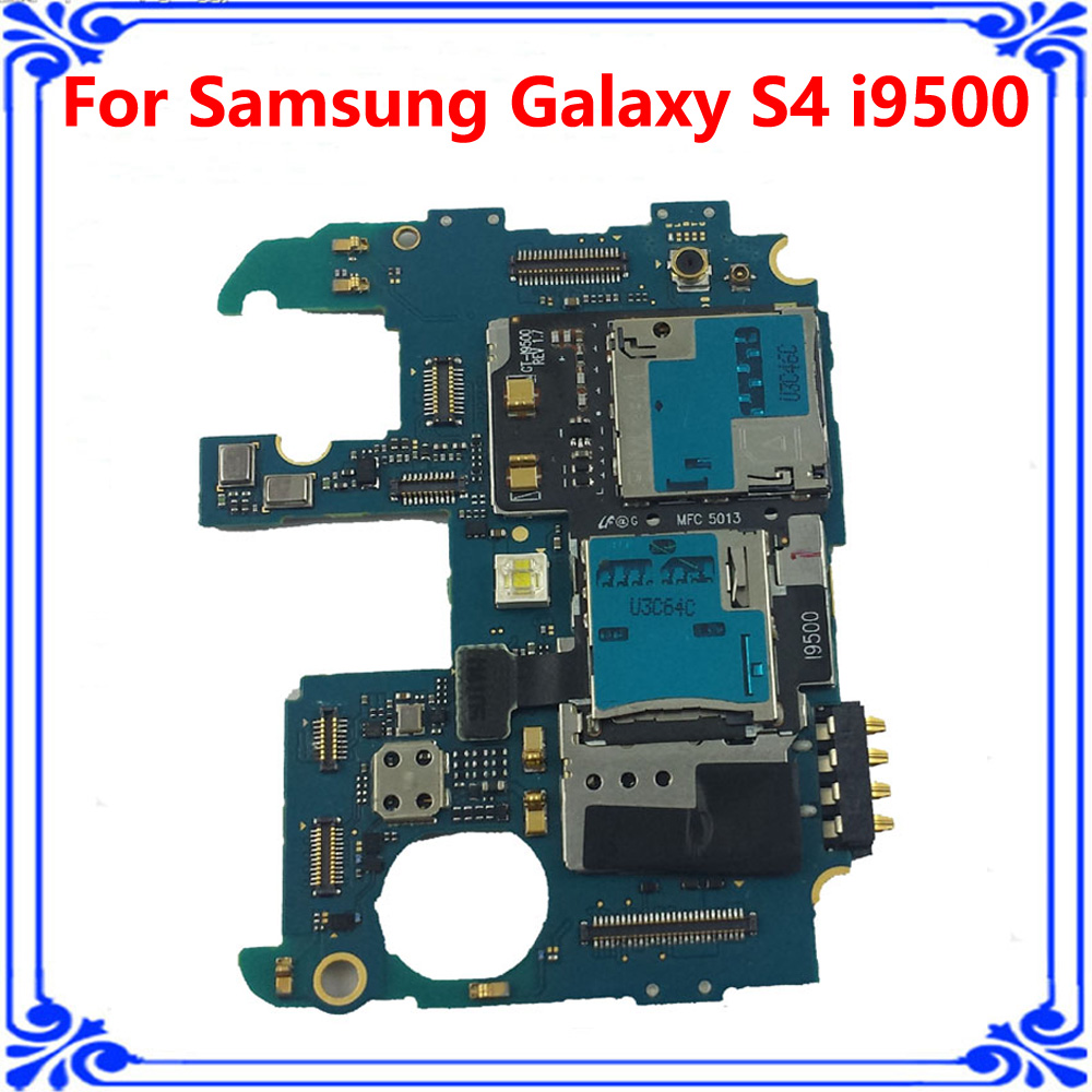 Здесь можно купить  100% Original motherboard for samsung Galaxy S4 GT- i9500 Europea version mainboard unlocked Android system Logic board  Телефоны и Телекоммуникации