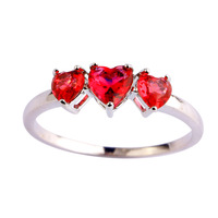 New Fashion Adorable Luxury Jewelry Red Ruby Spinel 925 Silver Ring Size 6 7 8 9 10 11 For women Free Shipping Wholesale