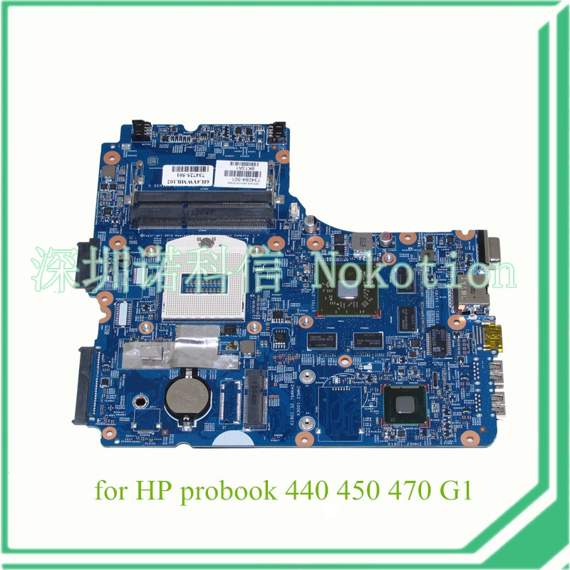 laptop motherboard for hp probook 440 450 470 G1 734084-501 48.4YW03.011 HM87 AMD 8750 DDR3L