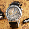 TIEDAN Automatic Mechanical Men Watch Transparent Skeleton Steampunk Business Wristwatch Self Wind Male Clock Relogio Masculino