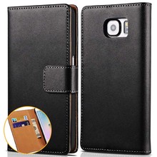 Luxury Flip Genuine Leather Wallet Case for Samsung Galaxy S6 edge G9250 Caso Capa Stand Wallet Leather Cover with Card Holder